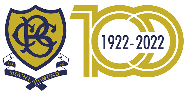 Centenary logo blue and gold